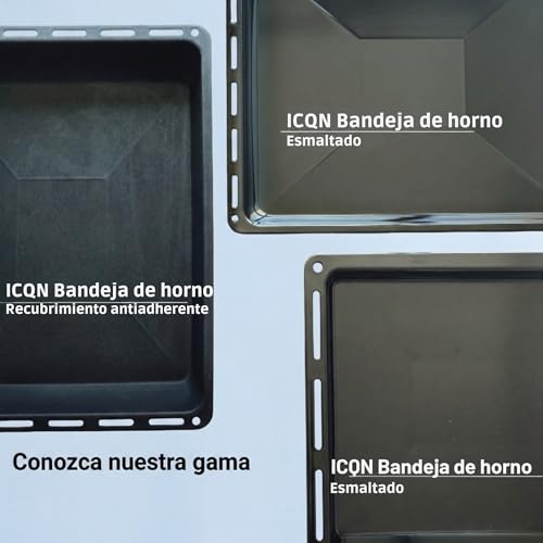 Thumbnail 6 de ICQN Bandeja Esmaltada con Rejilla para Horno 46x37x3 cm: compatible con TEKA y Bosch