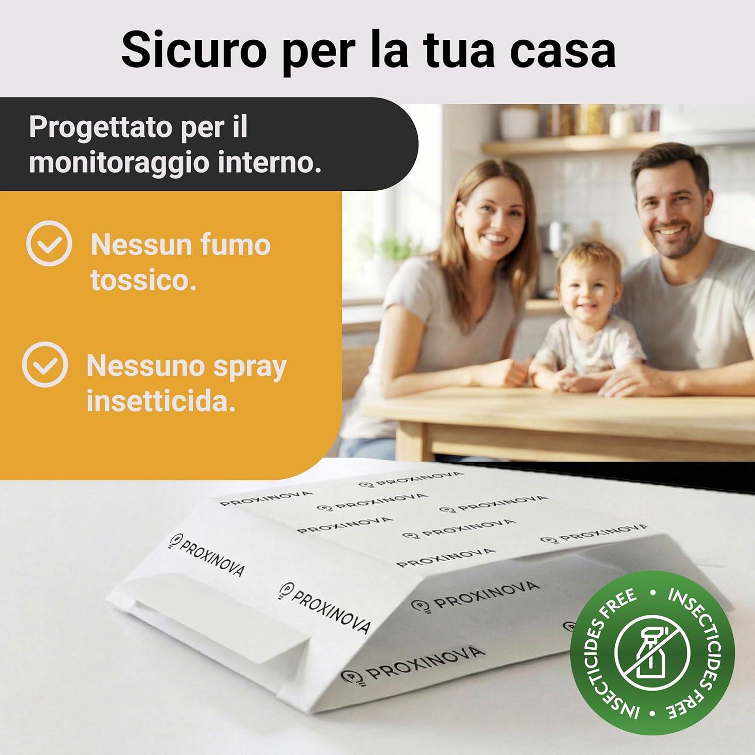 Detalle de Proxinova Trappole Pesciolini d'argento – Trappole adesive con esca naturale, 12 settimane di monitoraggio
