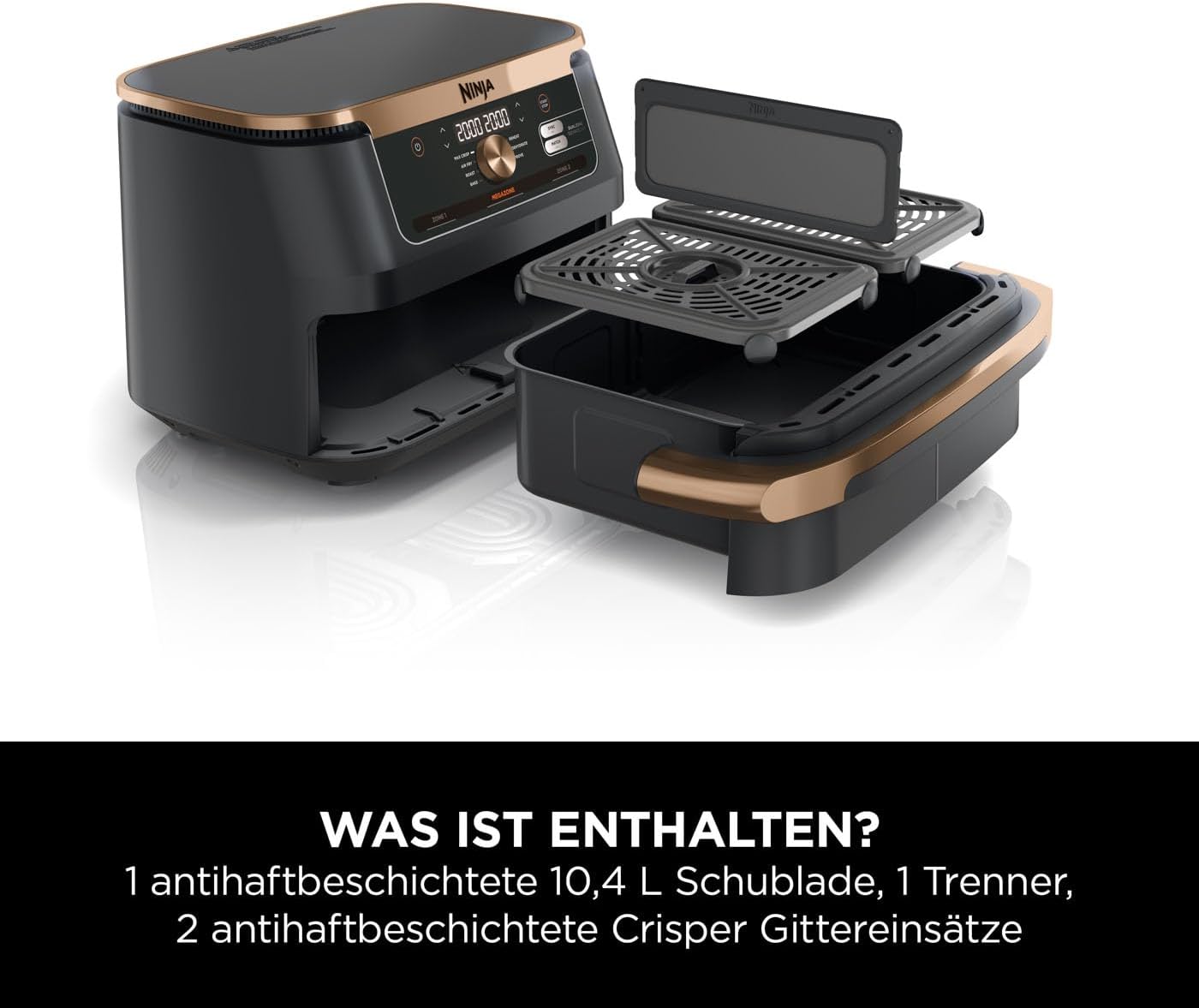 Detalle 2 de Ninja AF500EUCP Heißluftfritteuse 10,4 L