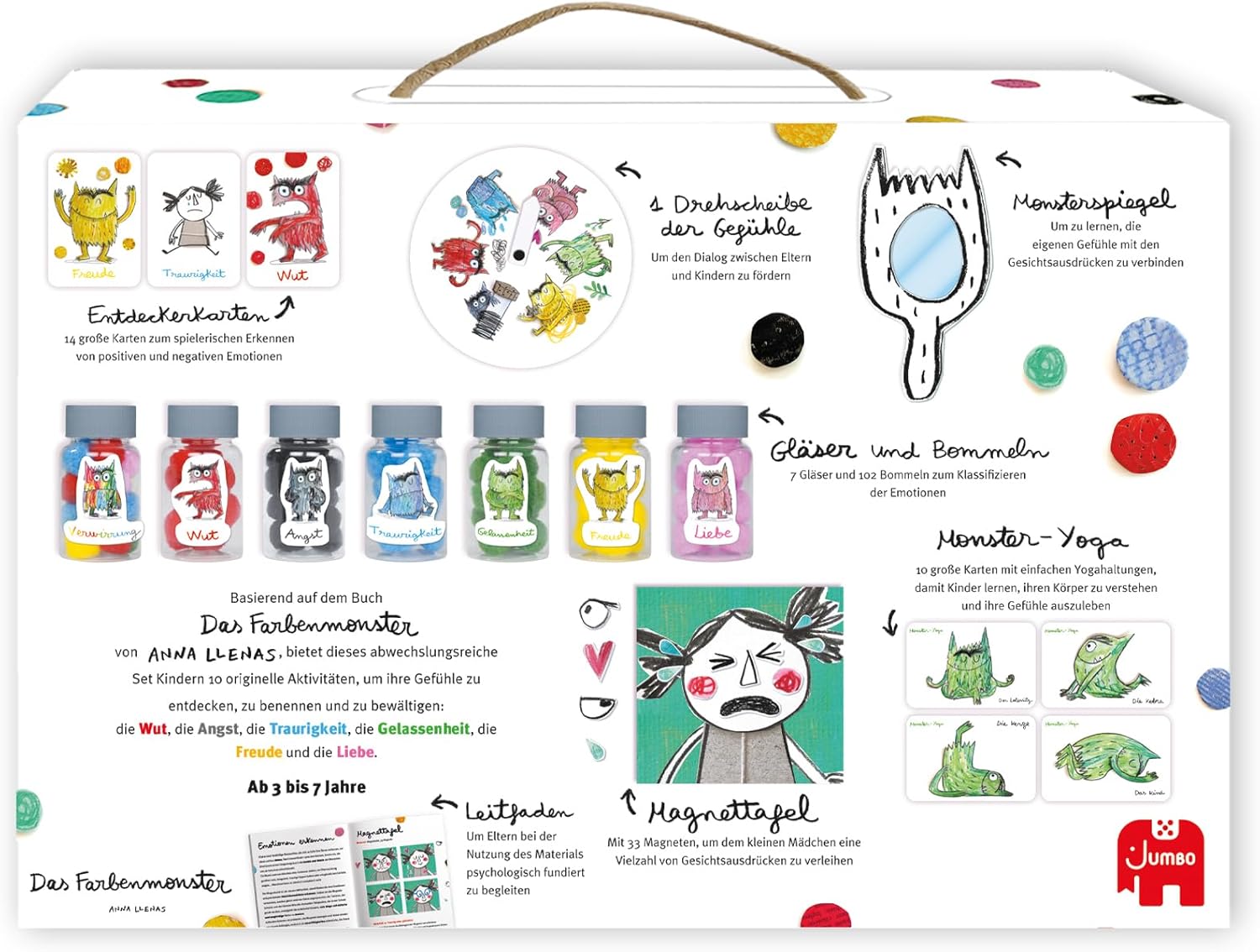 Detalle de Jumbo 1110101623 – J’apprends à découvrir Les Couleurs Monster Learning Toys multicolore