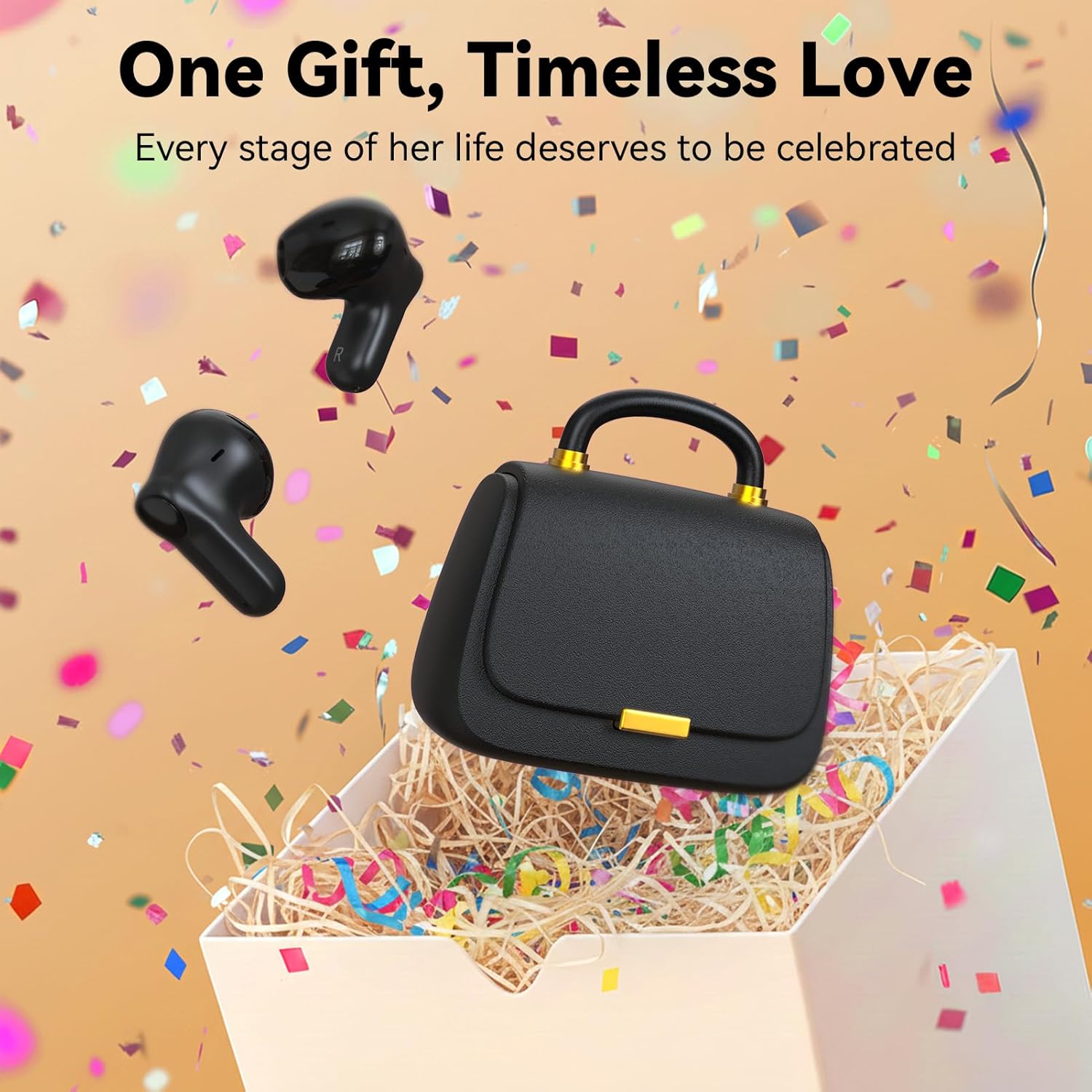 Detalle de ANCwear Auricolari wireless Bluetooth 5.3 con driver da 13 mm e custodia di ricarica compatta