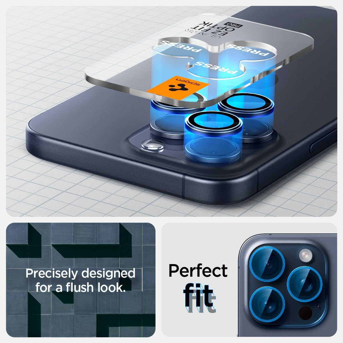 Thumbnail 4 de Spigen Glas.tR EZ Fit Optik Pro - Protector Cámara iPhone