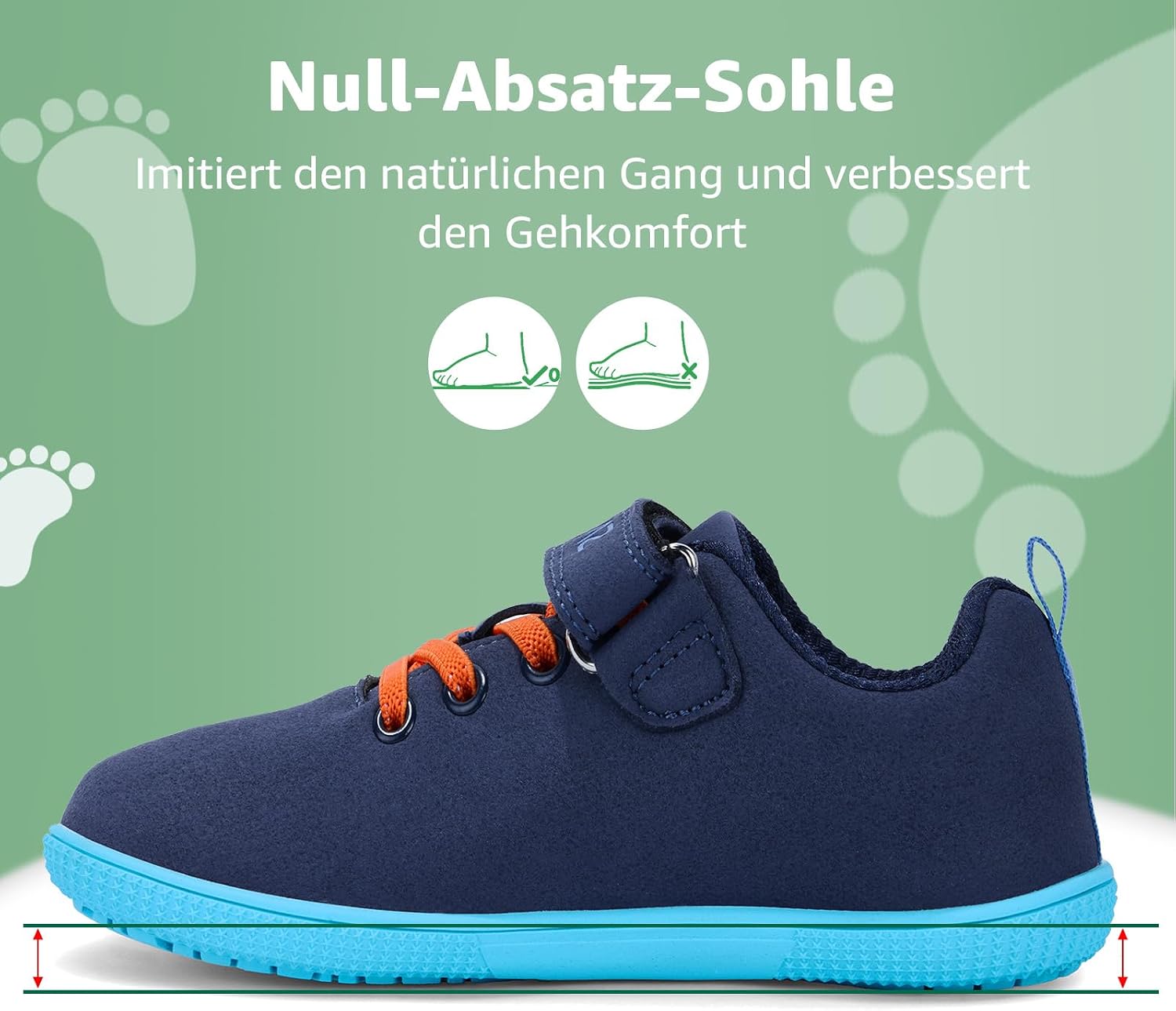 Detalle 2 de SAGUARO Barfußschuhe Kinder – Barfuß Sneaker Outdoor mit breiter Zehenbox (Gr. 25–36)