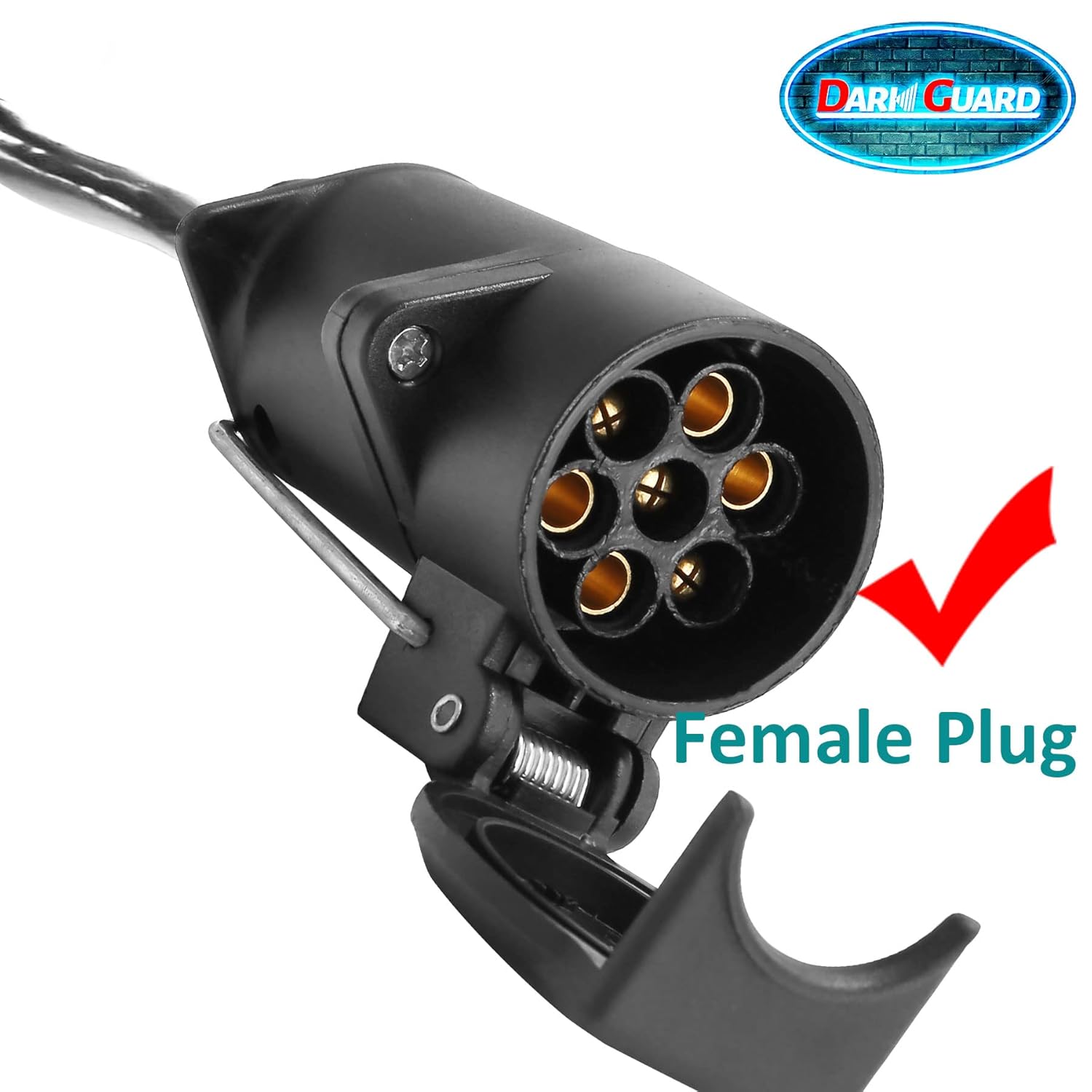 Detalle de DARKGUARD 7 Pin Trailer Plug Socket with 6M Extension Lead