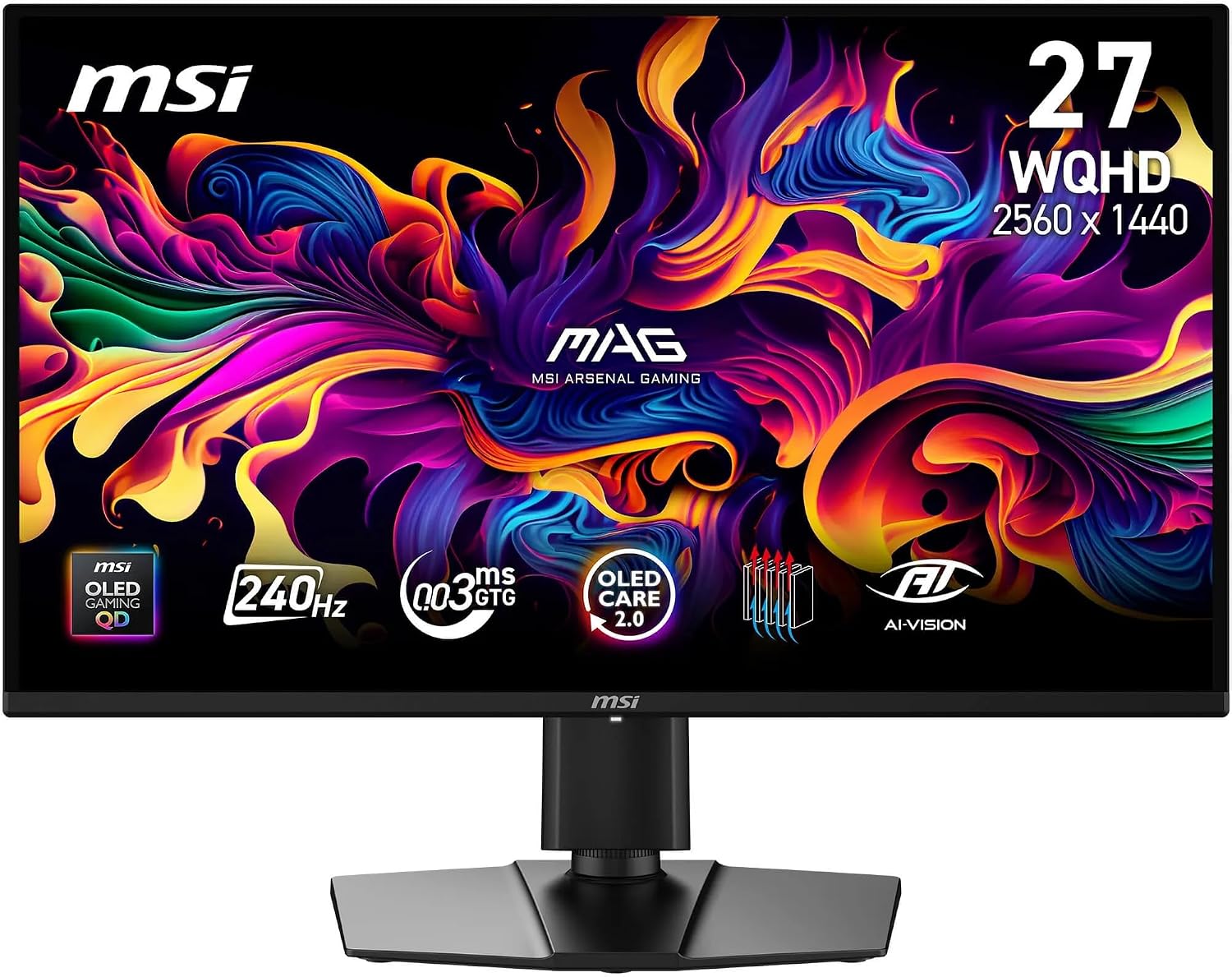Detalle de MSI MAG 274QPA QD-OLED X24 – 27 Zoll Gaming-Monitor mit Quantum Dot OLED, 240 Hz, G-SYNC-kompatibel