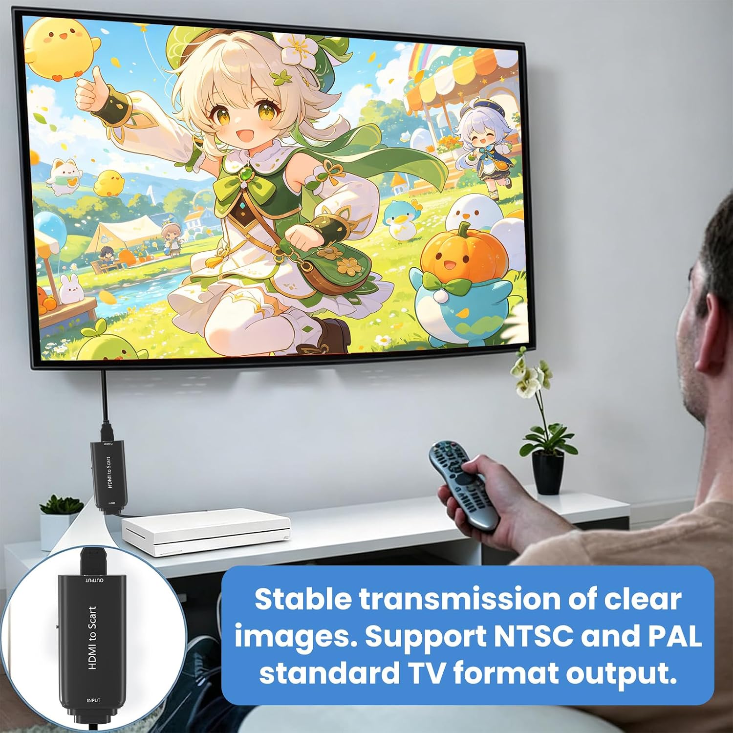 Detalle 2 de AMANKA Scart-auf-HDMI Konverter 1080p