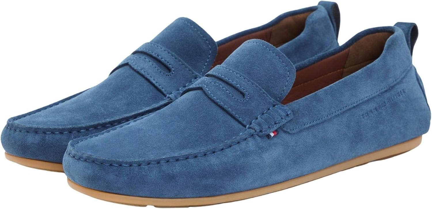 Detalle de Tommy Hilfiger Herren Core Hilfiegr Suede Driver – Fahrerschuhe aus Leder