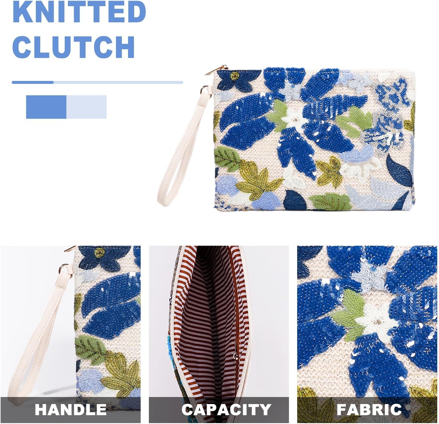 Detalle 1 de QTKJ Straw Clutch Bag