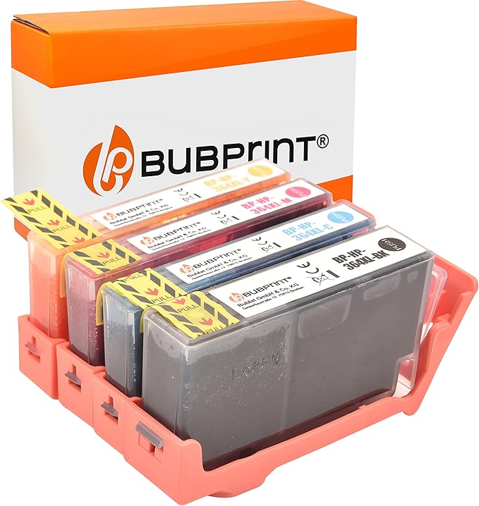 Bubprint ⚫ 4 Cartuchos HP 364XL para DeskJet y OfficeJet