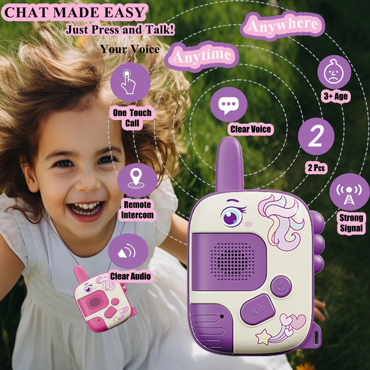 Detalle de Walkie Talkie Kids Outdoor Toy for Ages 3–8