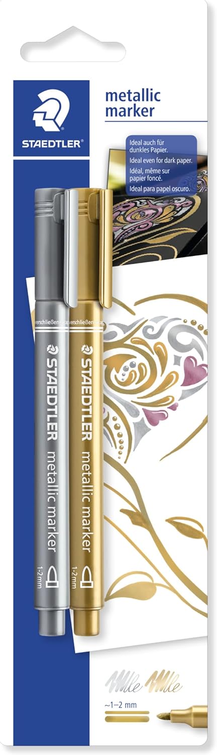 Thumbnail 4 de STAEDTLER 8321 TB10 Metallic Brush Pens, Wallet of 10 Assorted Colours