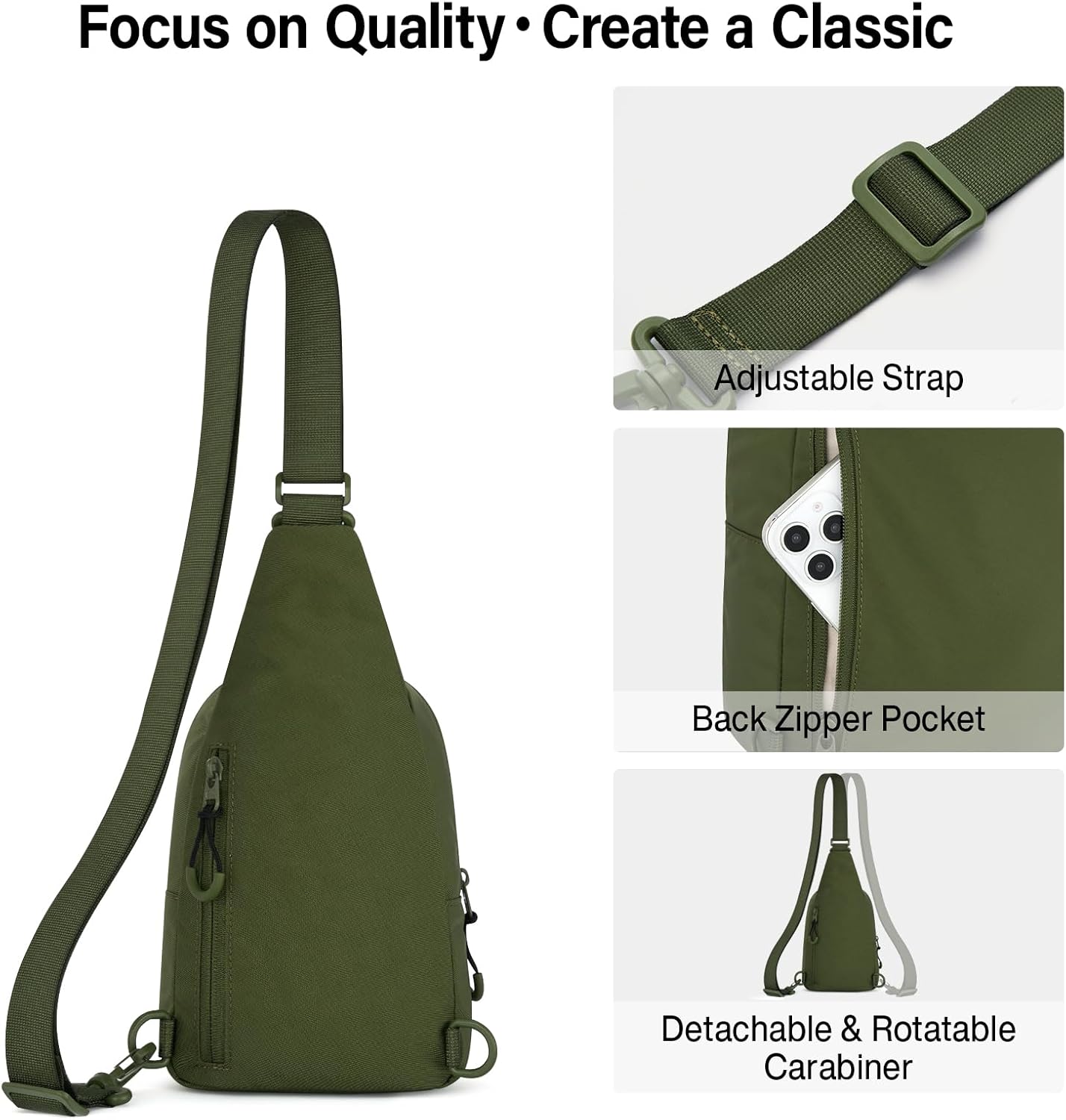 Thumbnail 6 de Hanke women’s cross body bag – water-resistant, multi-pocket sling for travel, cycling and day trips