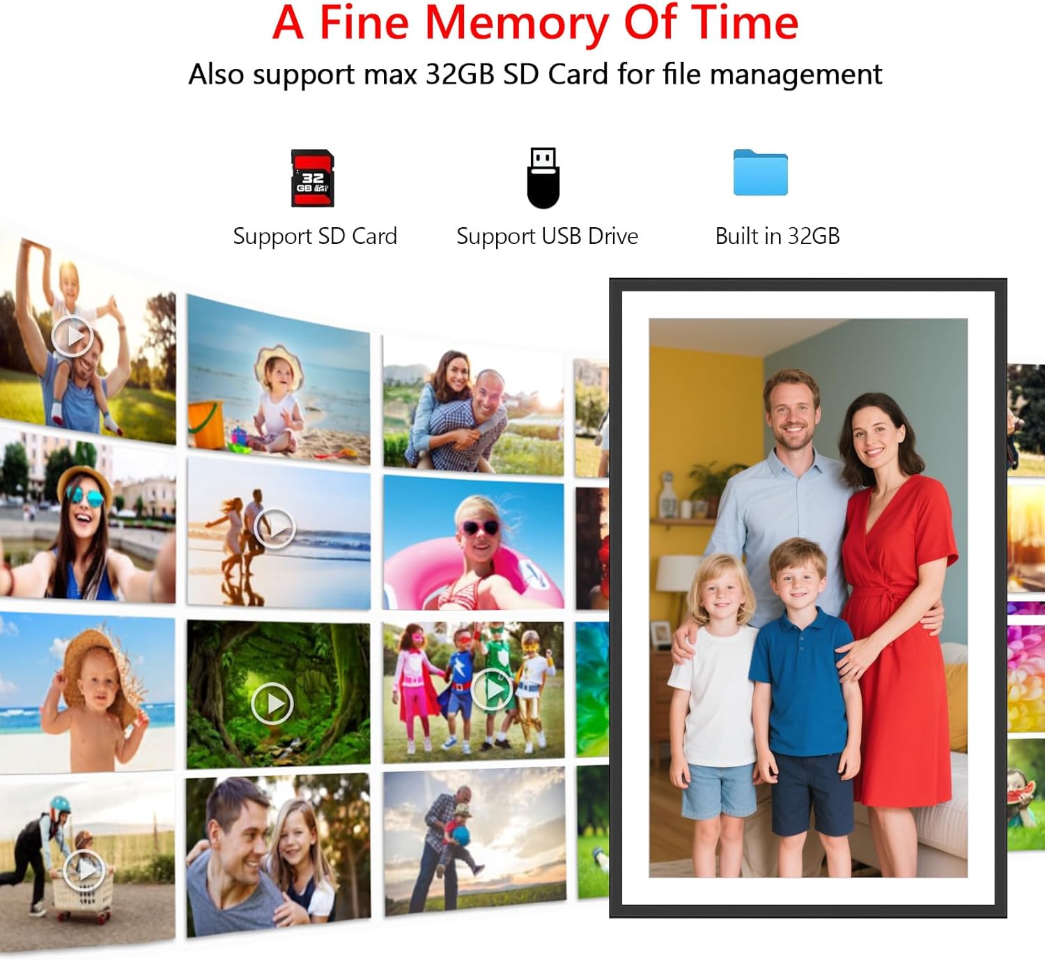 Thumbnail 4 de FRAMEO Digital Photo Frame 15.6-inch 32 GB WiFi