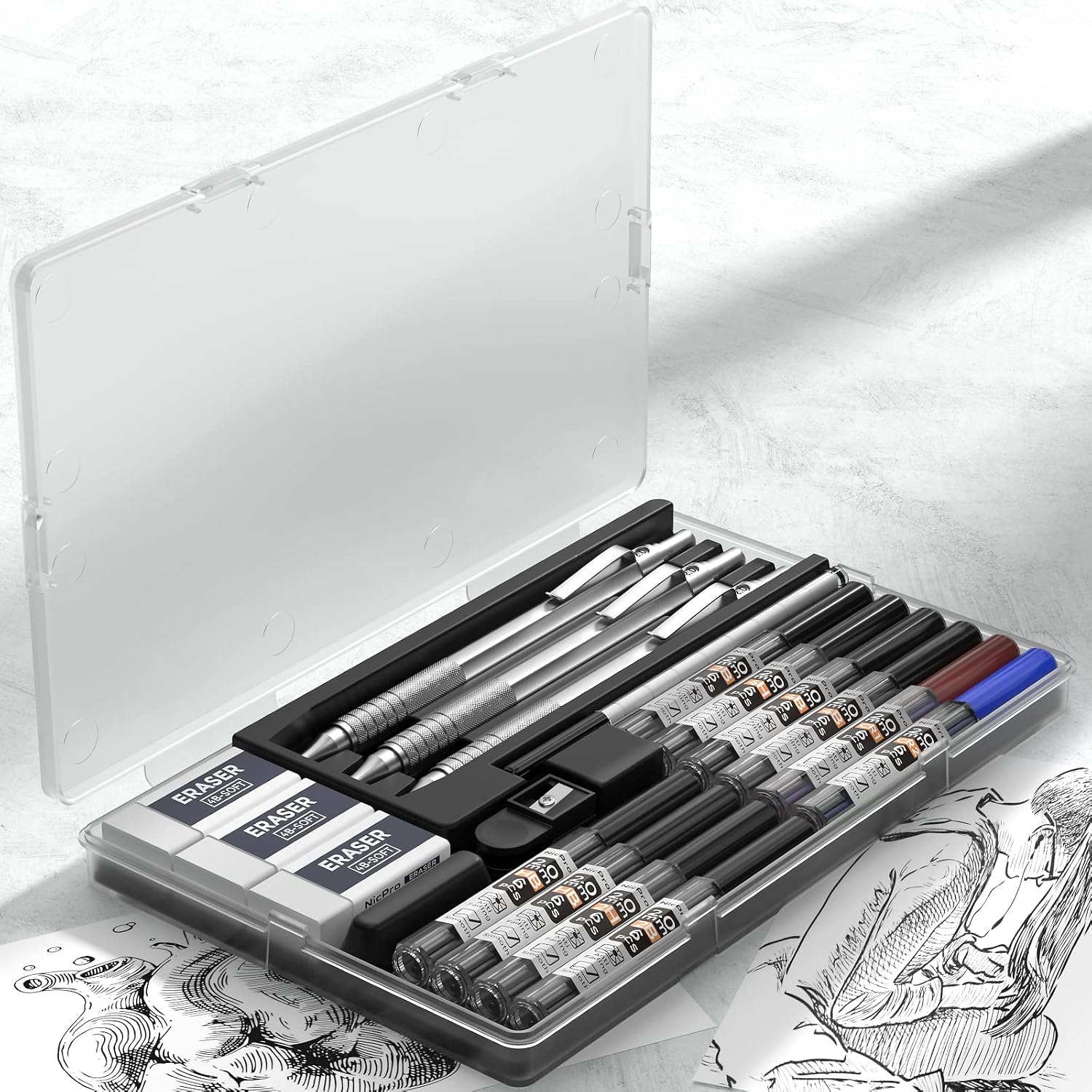 Thumbnail 6 de Nicpro 2mm Matite meccaniche set 3 pezzi ✏