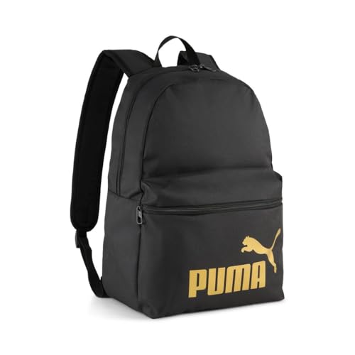 Detalle 2 de PUMA PHASE 091164, mochila unisex de gran capacidad en negro y dorado
