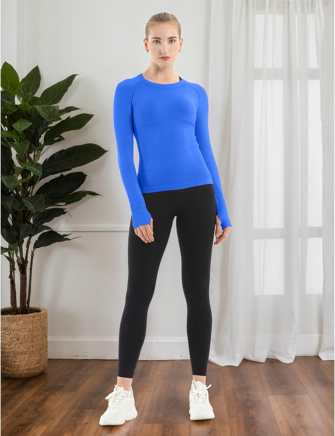 Thumbnail 2 de MathCat Seamless Long-Sleeve Workout Shirt for Women with Thumbholes