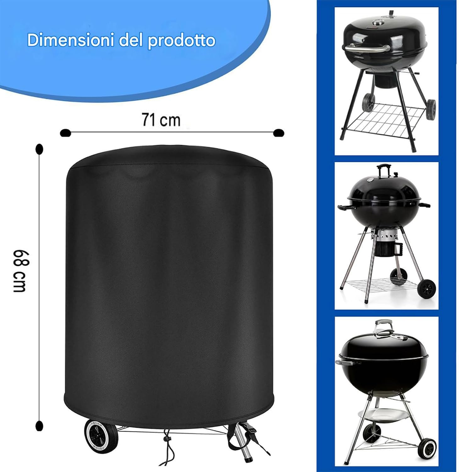 Detalle de Telo copertura barbecue Weber 57 cm