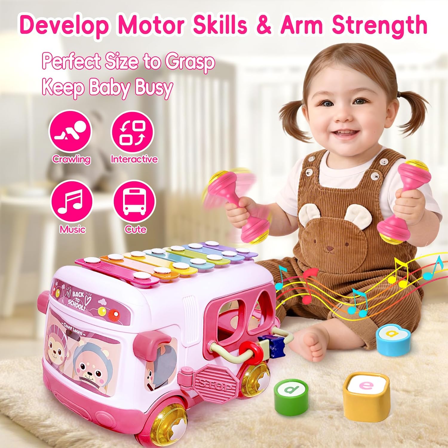 Thumbnail 4 de Montessori Xylophone Shape Blocks – Multi‑Functional Sensory Toy for 12–18 Months