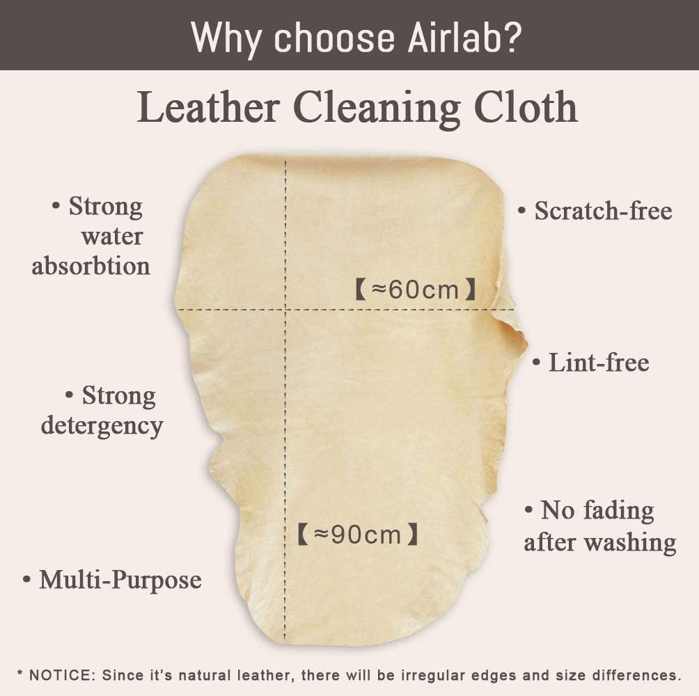 Detalle 2 de Extra Large Natural Chamois Cloth for Car (35 x 23.6 in) — Genuine Sheep Leather Drying Towel