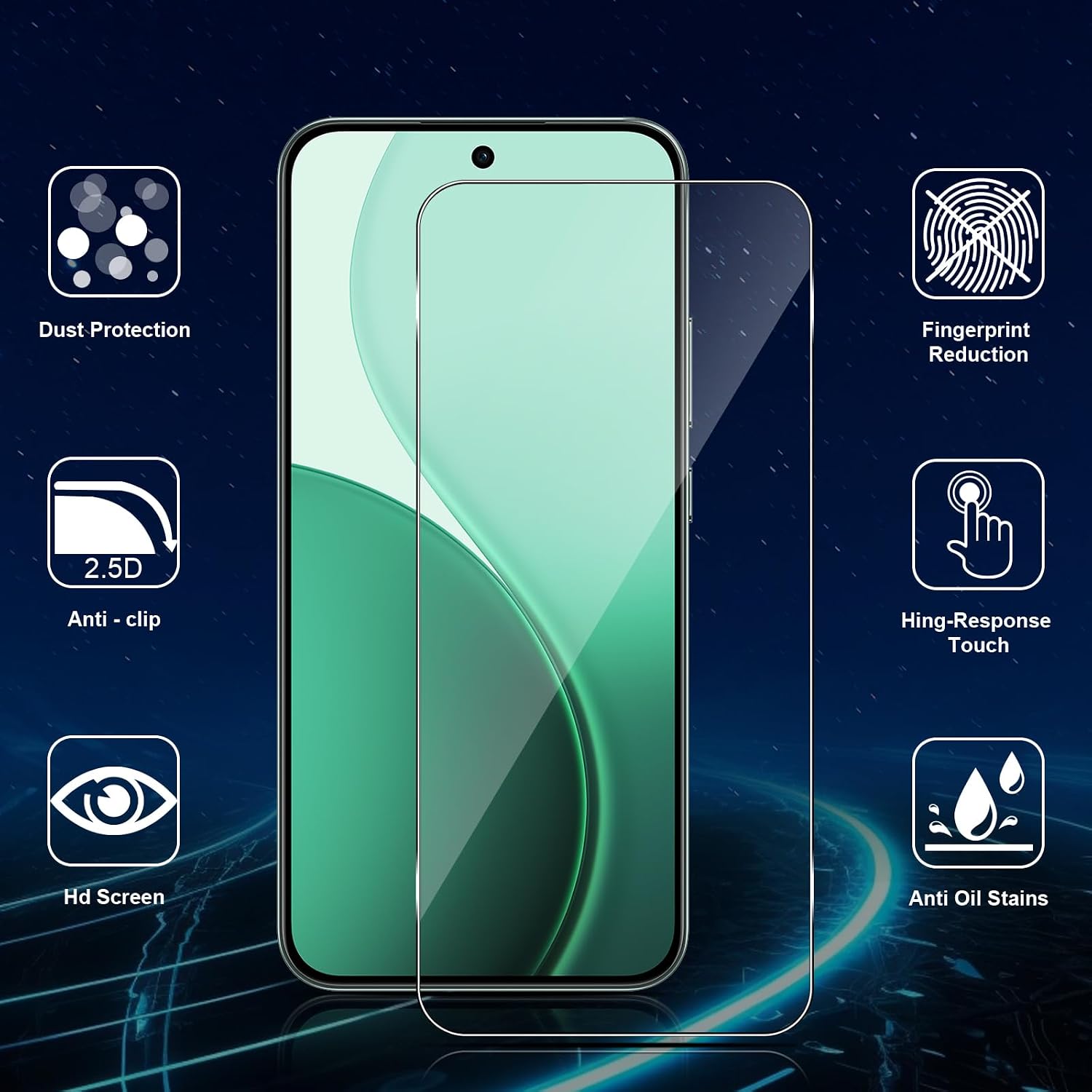 Thumbnail 1 de Datree Displayschutz Oppo Reno 14F 9H Hartglas