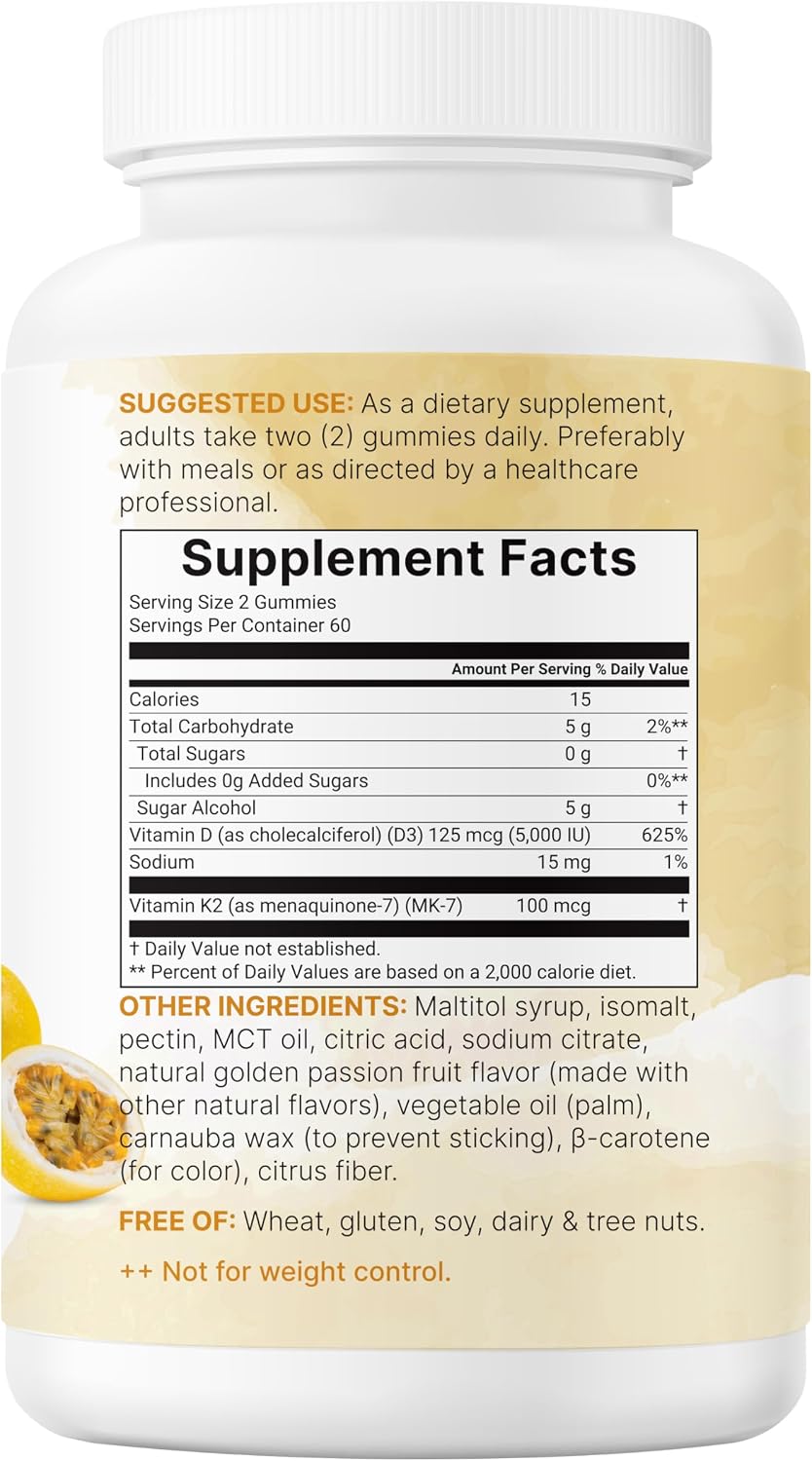 Thumbnail 6 de Micro Ingredients Vitamin D3 + K2 Gummies 120 Count