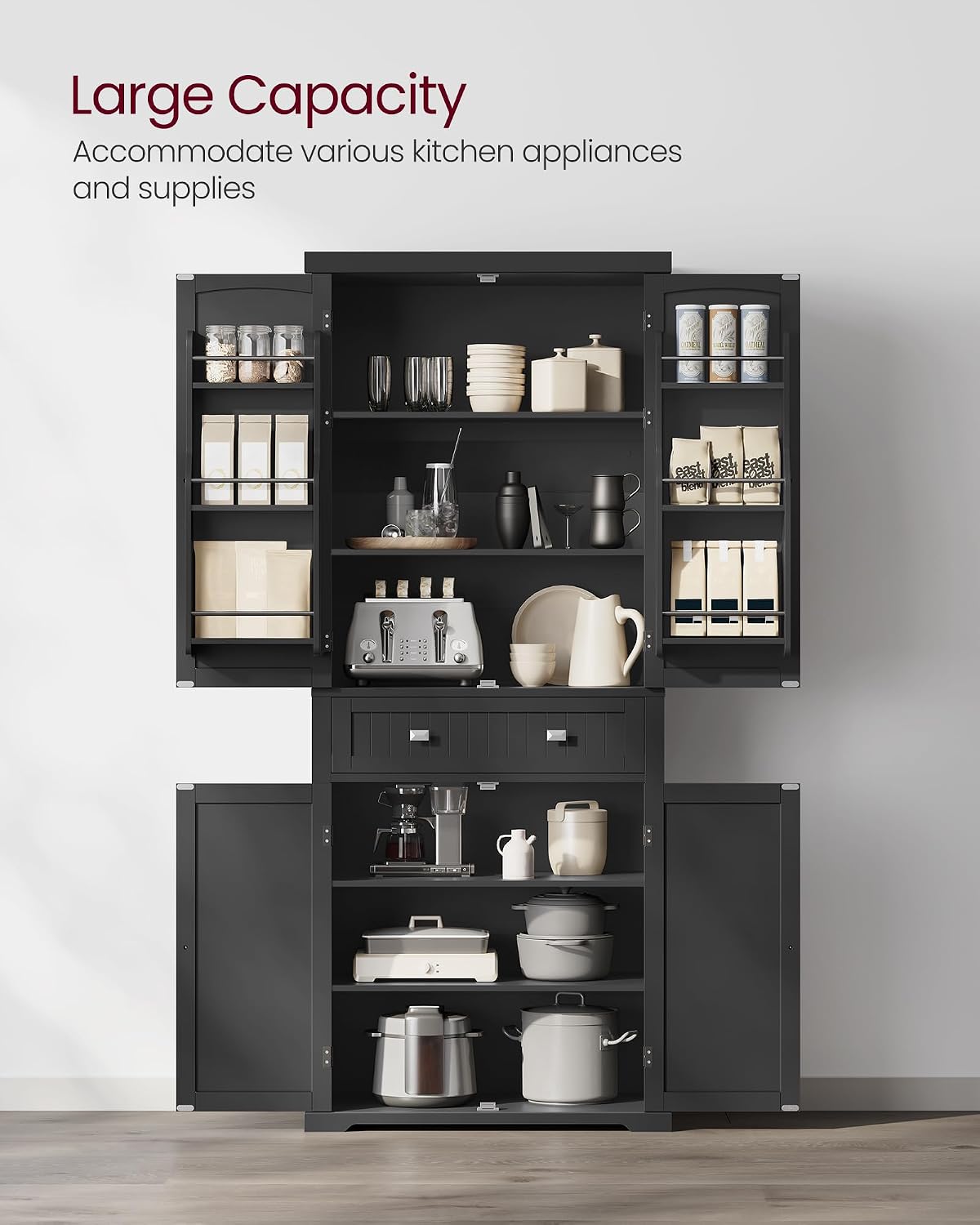 Detalle de VASAGLE Pantry Cabinet UBBC561B12