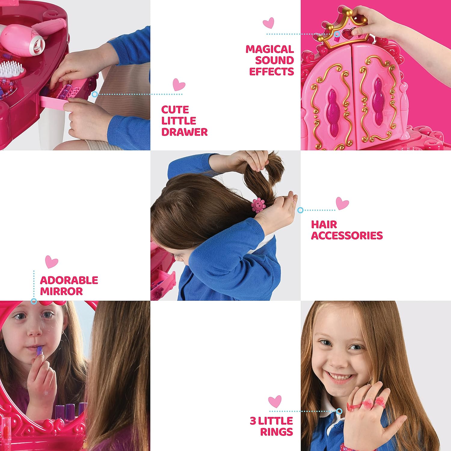 Detalle de Play22 Play22 Pretend Play Vanity Set, 21 PCS ๐