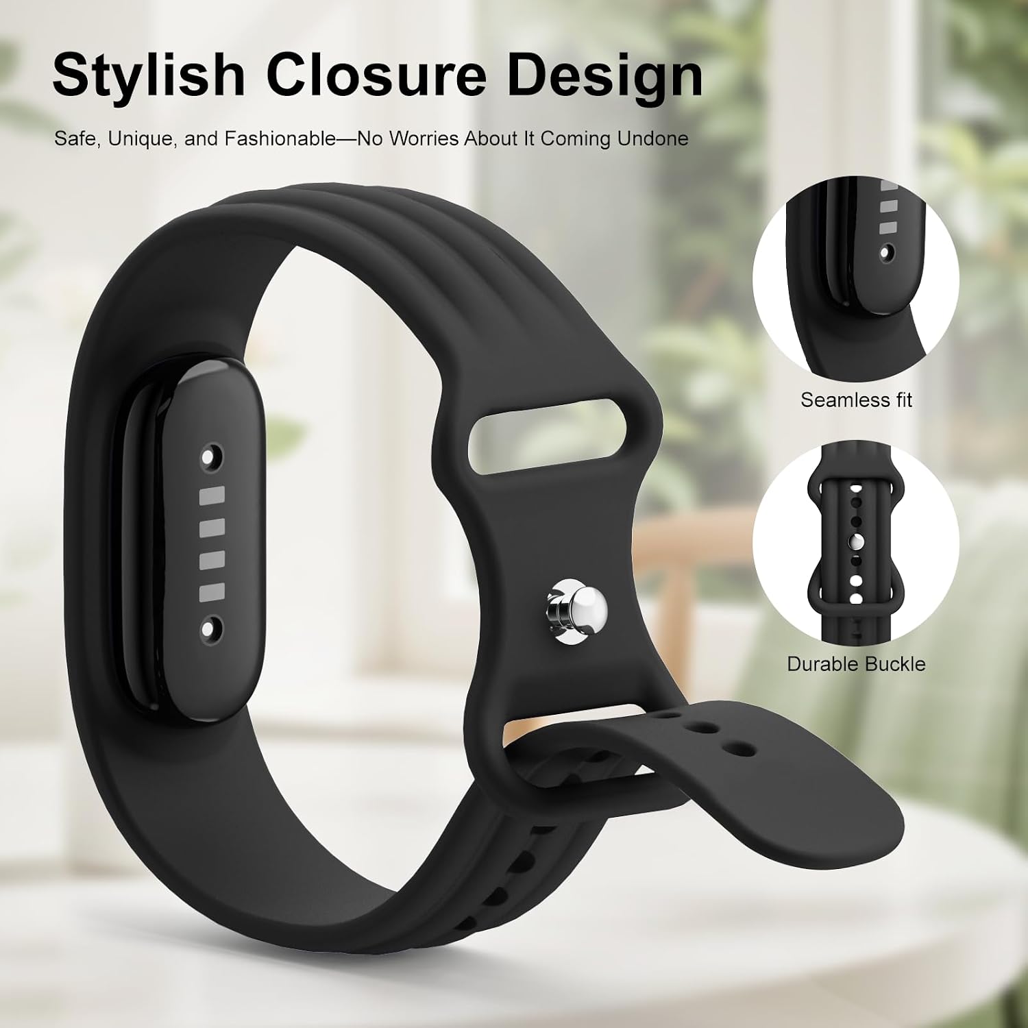 Detalle de Hexasider Soft Silicone Sport Band for Google Fitbit Air, Adjustable