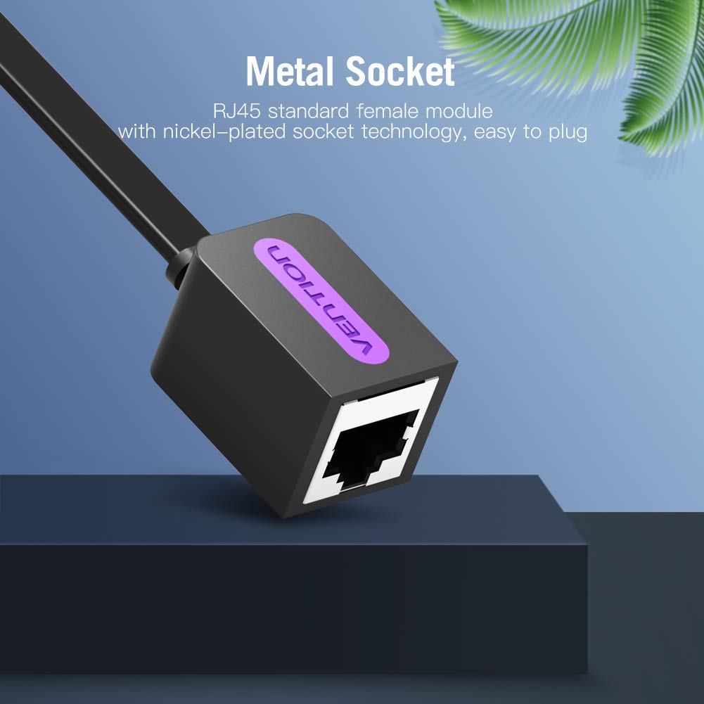 Thumbnail 4 de VENTION Cat7 Ethernet Extension Cable (5m) – flat RJ45 male to female for 10Gbps-ready networks