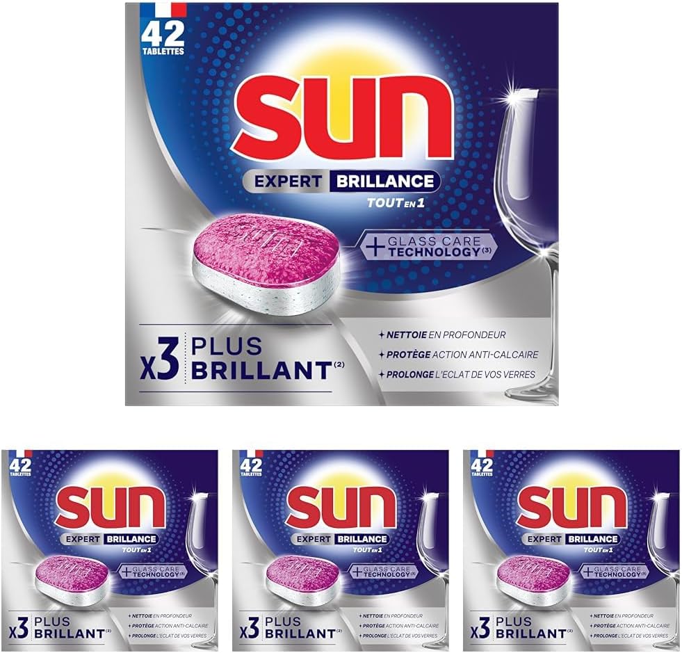 Detalle 2 de Sun - Tablettes Lave-Vaisselle Tout-en-1 Expert Brillance (42 pastilles)