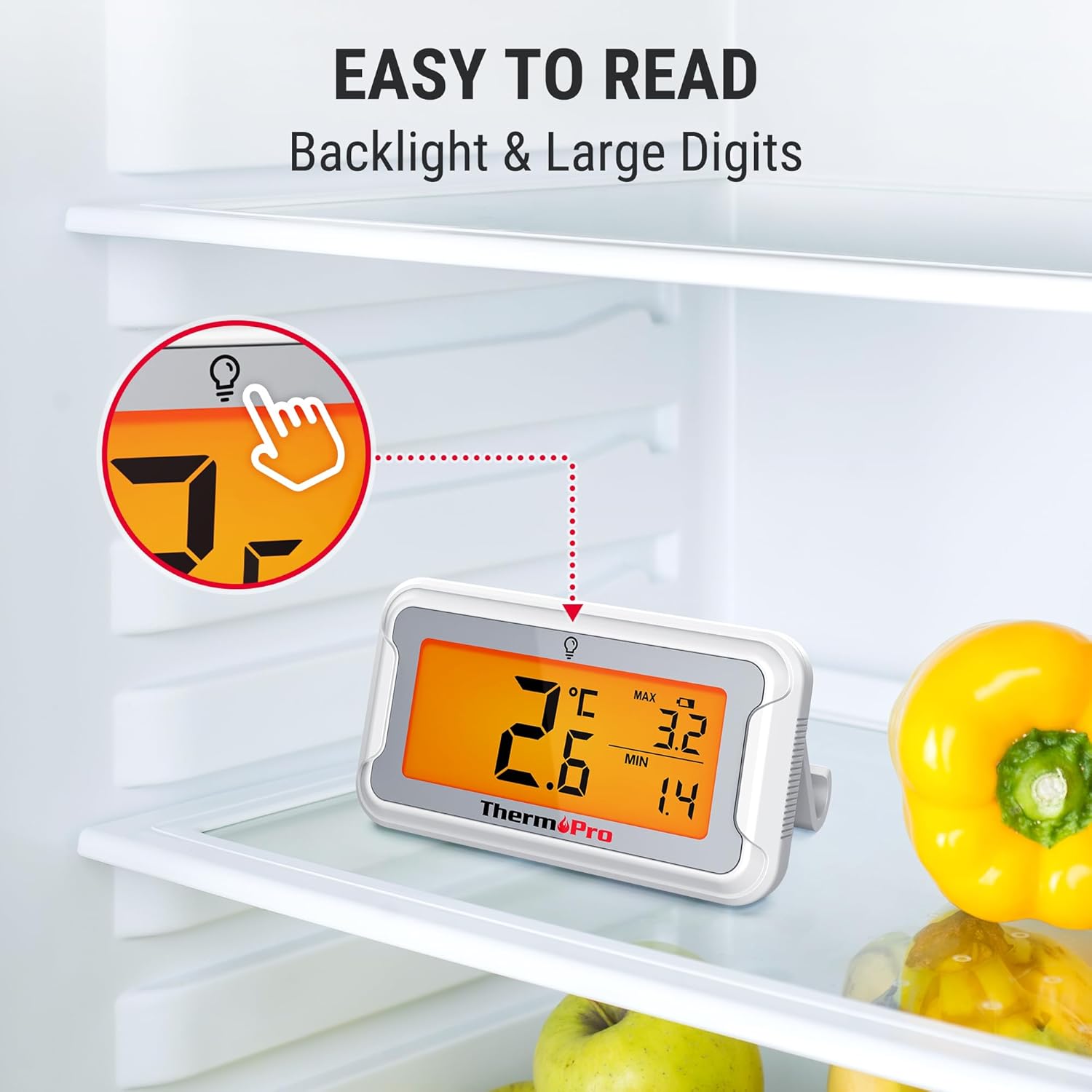 Detalle de ThermoPro Thermometer für Kühlschrank, -30 bis 50 °C