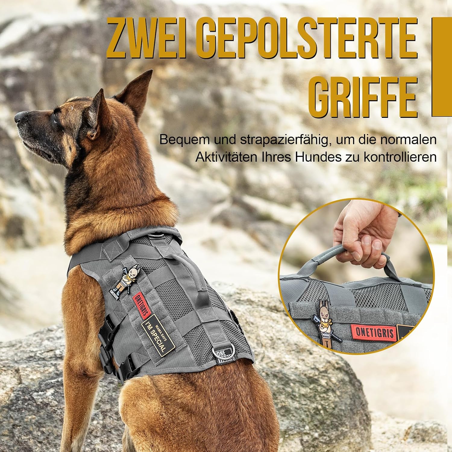 Detalle de OneTigris AIRE MESH Hundegeschirr L für 27-41 kg