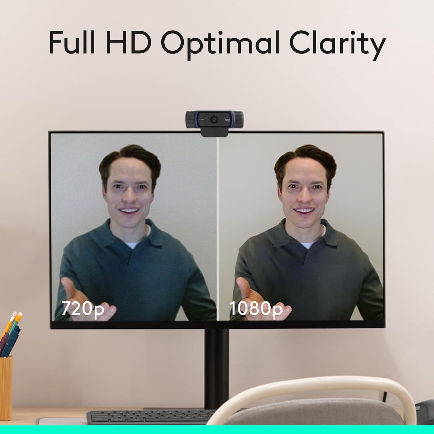 Thumbnail 2 de Logitech C920S HD Pro Webcam (Full HD 1080p/30fps) with Clear Stereo Audio & Privacy Shutter