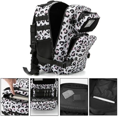 Detalle de QT&QY Mochila táctica de 25 L con sistema MOLLE cortado a láser