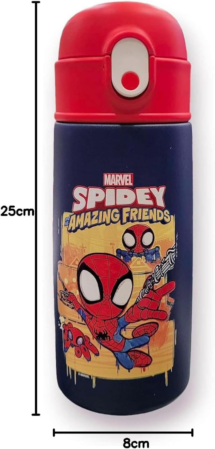 Thumbnail 3 de Seven Gourde isotherme SPIDER-MAN 460 ml (bleu rouge) avec paille – acier inox 304