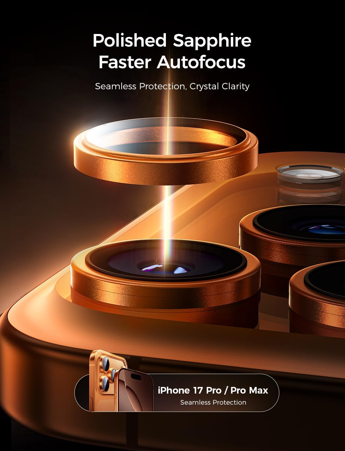 Thumbnail 4 de MAGIC JOHN iPhone 17 Pro Max Lens Protector 9H
