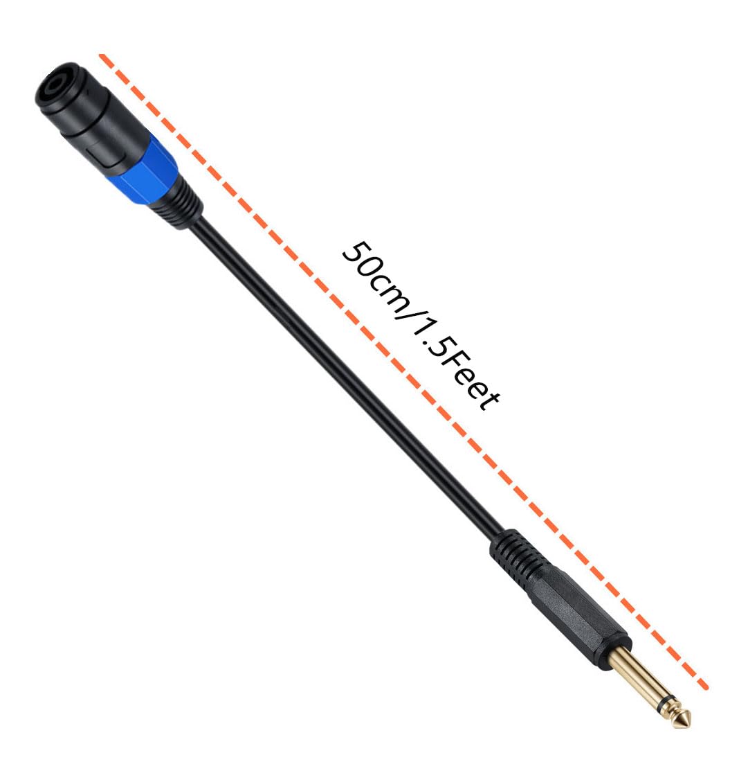 Thumbnail 4 de MTUERANC Speakon to 1/4 Mono Speaker Cable, 50 cm, 2-Pole TS Adapter