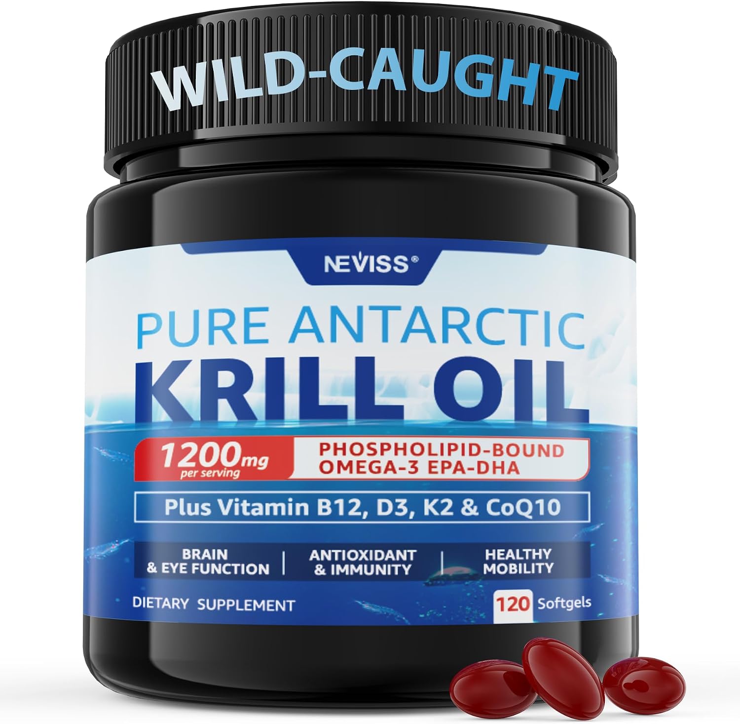 Detalle de Neviss Krill Oil Softgels 1200 mg