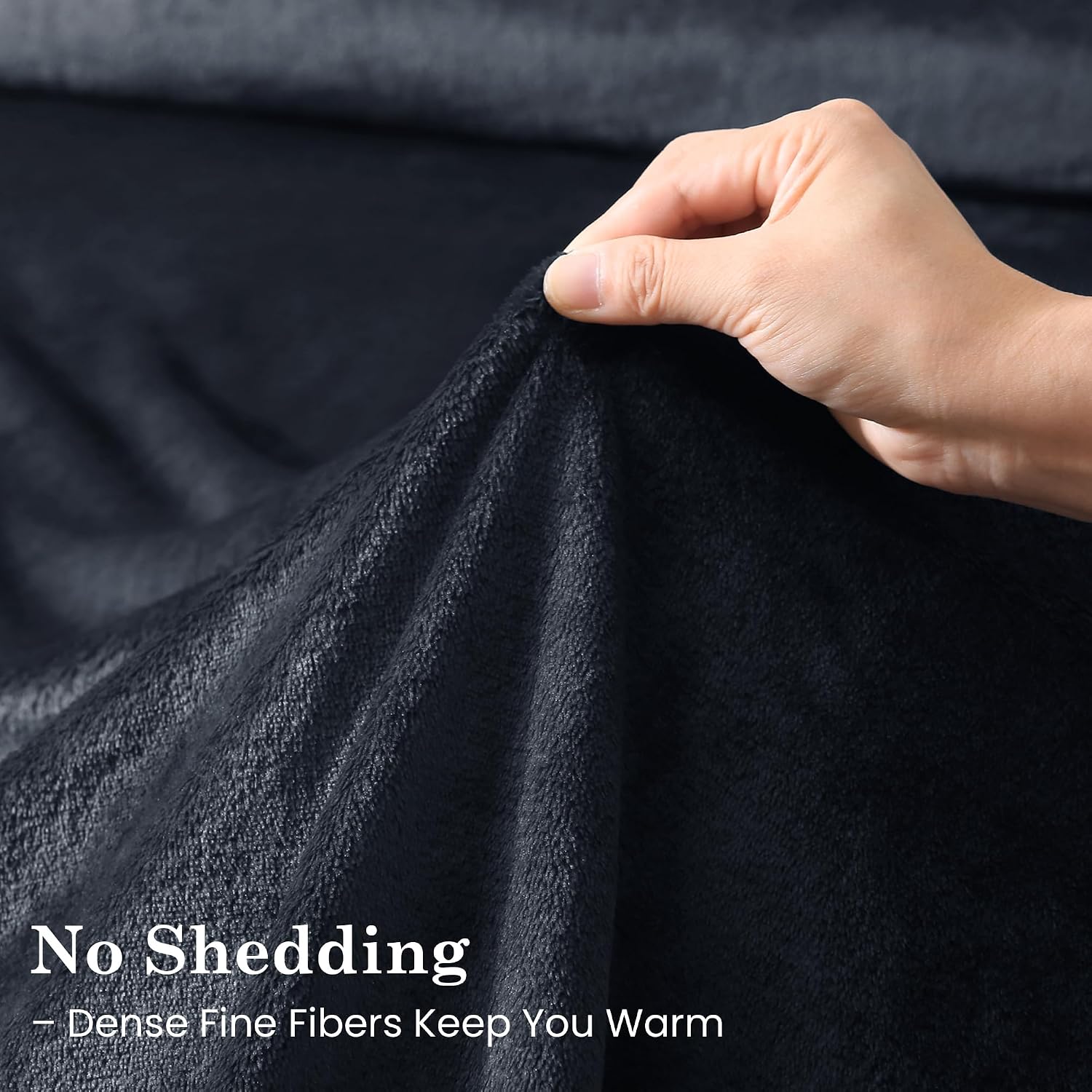 Detalle 2 de Viviland SHTDARKGREYQ Queen Fleece Sheet Set, 200 GSM, 15-Inch Pocket