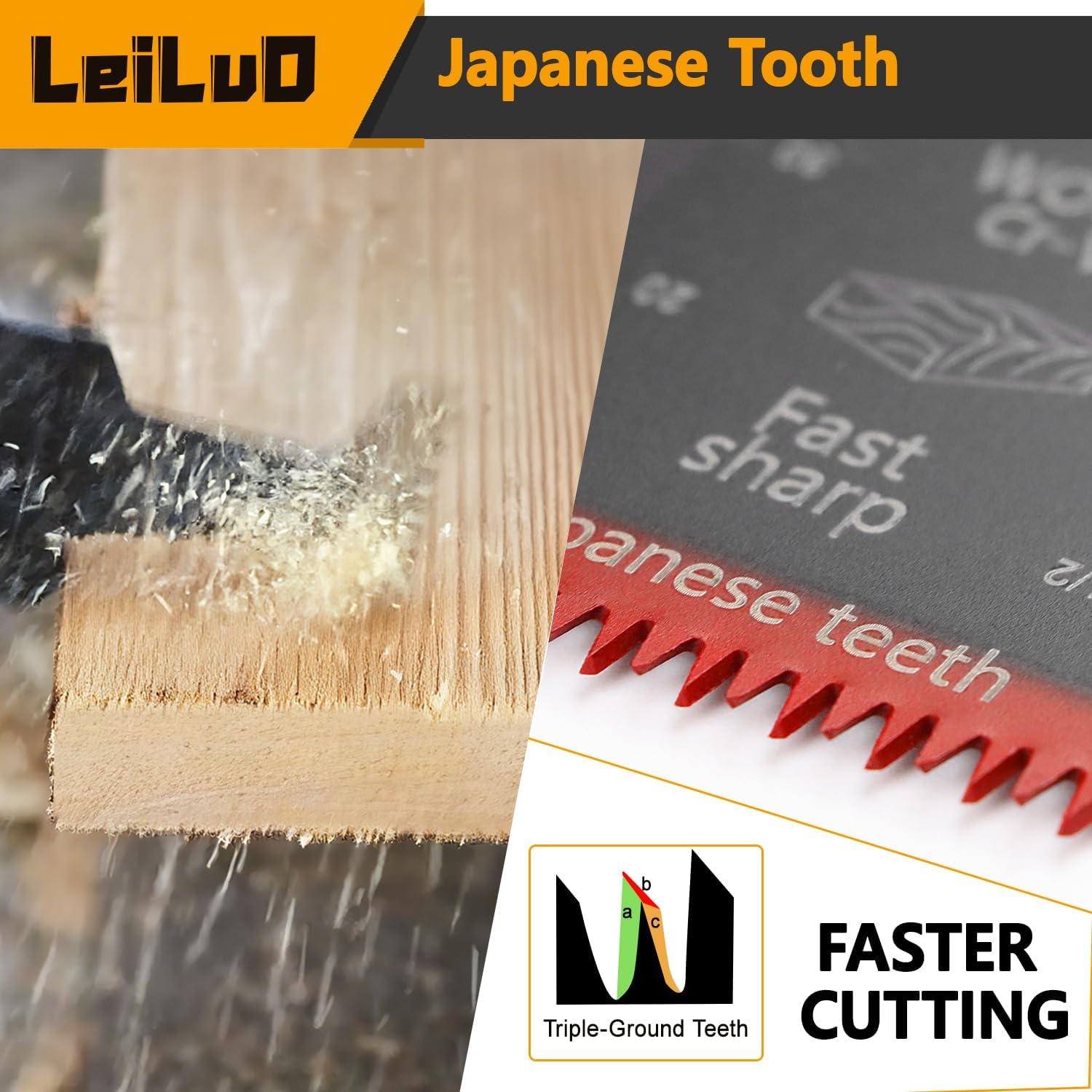 Thumbnail 4 de LEILUO 15-teiliges Multitool-Sägeblatt-Set extra lang (70 mm) mit Titan für Holz und Metall