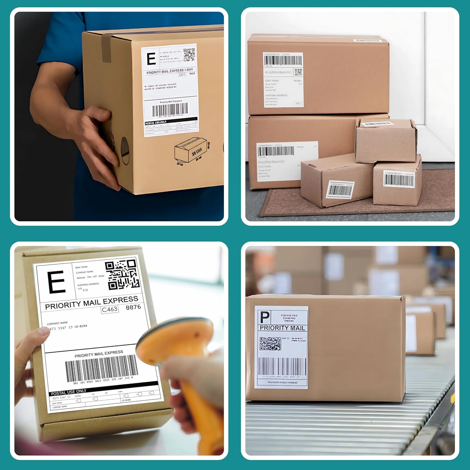 Detalle de Double Dragon 1 Roll of 220 Extra-Large 104x159mm Thermal Shipping Labels