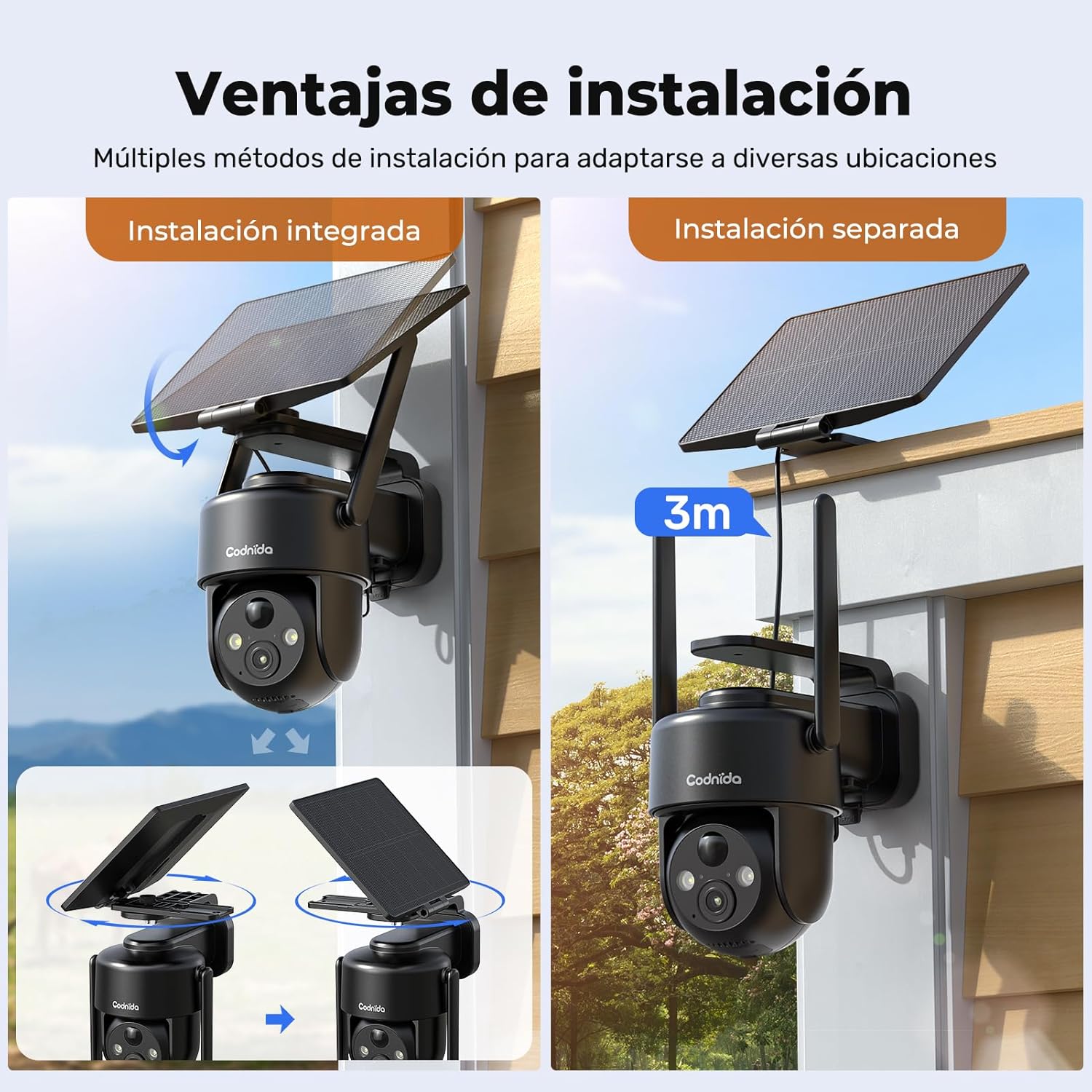 Thumbnail 4 de Codnida 4G LTE Cámara Vigilancia Solar 2K