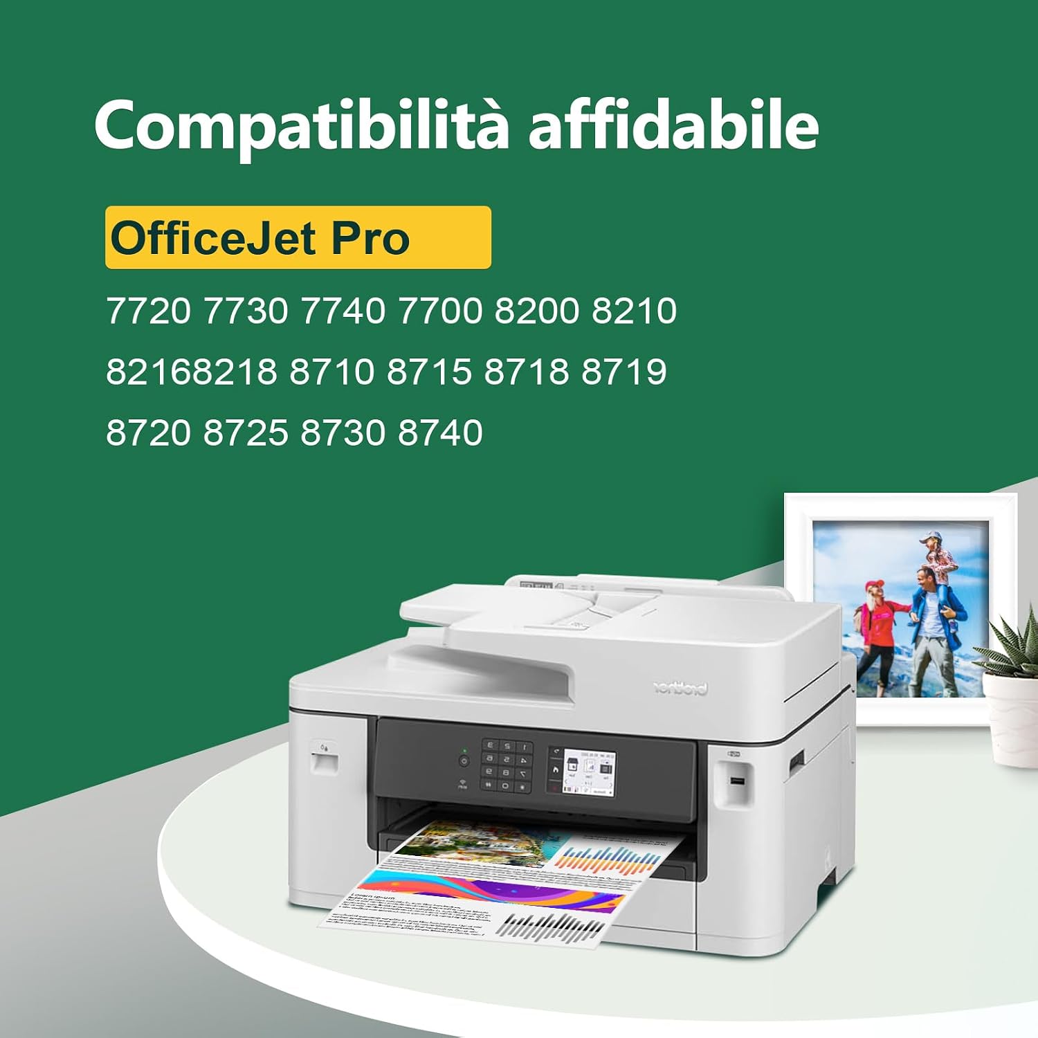 Detalle de Kingjet 953XL Multipack: cartucce d'inchiostro compatibili per HP Officejet Pro (Nero, Ciano, Magenta, Giallo) – 4 pezzi