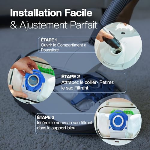Thumbnail 6 de Lot de 24 Sacs aspirateur GN 16 sacs + 4 filtres pour Miele Complete C3 / C2 / Classic C1 (réf compatibles 9917730, 12281680) - 1E