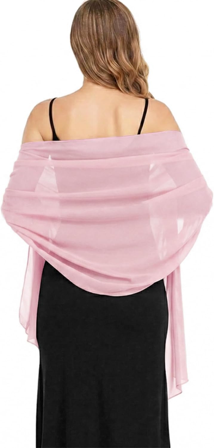 Stola Schal aus Seidenchiffon 190 x 80 cm