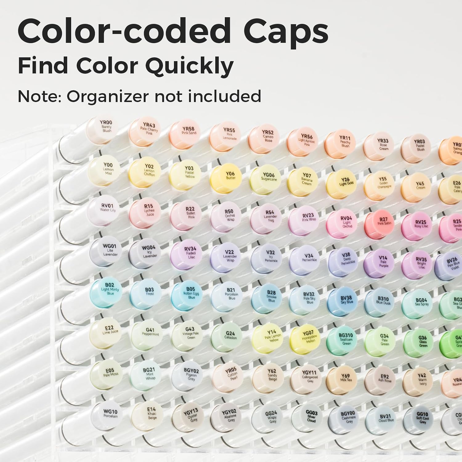 Thumbnail 3 de Ohuhu marqueurs pastel à double pointe – 96 couleurs, pointe pinceau et pointe biseautée
