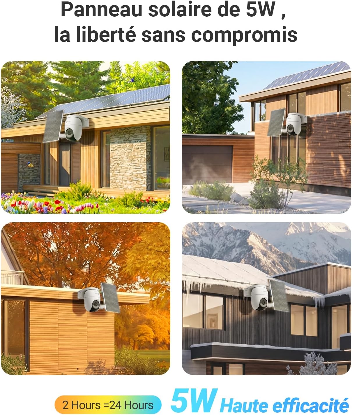 Detalle 2 de EZVIZ CB8 Lite 3K+ Extérieur sans Fil : Caméra PT 360° avec Détection IA et Vision Nocturne en Couleurs