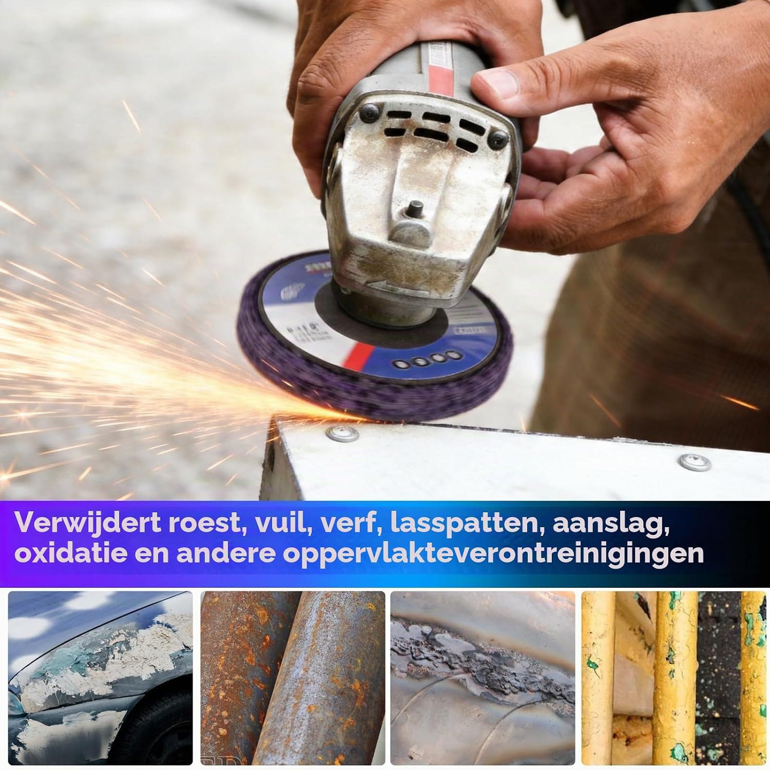 Thumbnail 5 de PMIQSA WF-JGZD-125mm-10pcs CSD-reinigingsschijven 125 mm, grof, 10 stuks