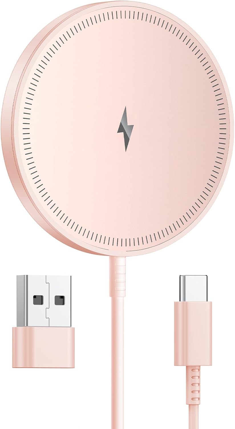 Detalle de 2 Pack Magnetic Wireless Charger Stand 15W – Mag-Safe for iPhone and AirPods