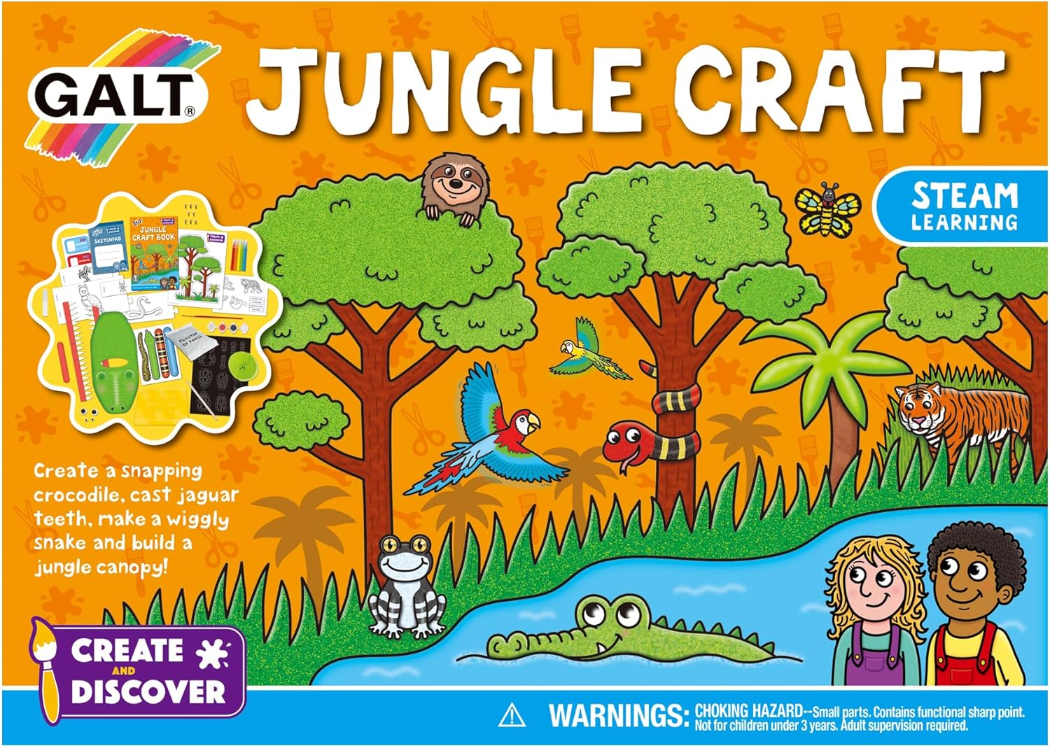 Thumbnail 1 de Galt Jungle Craft Kit for Kids (Ages 5+): Creative STEAM Crafting with Jungle Animals